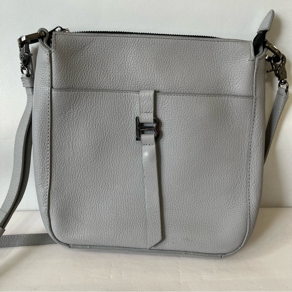 Botkier Baxter North /South Gray Leather Crossbody Bag
